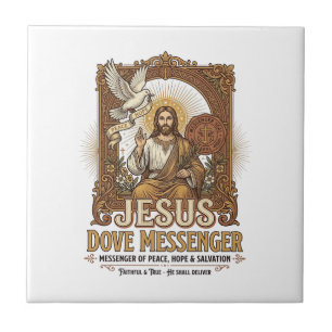 Jesus Dove Messenger Jesus Dove Messenger Christia Ceramic Tile