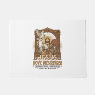 Jesus Dove Messenger Jesus Dove Messenger Christia Doormat