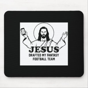 Jesus Drafted Fantasy Football Team Bible Verse Mouse Pad