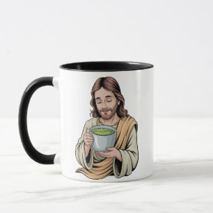 Jesus Drinking Matcha Drink Christian Mug