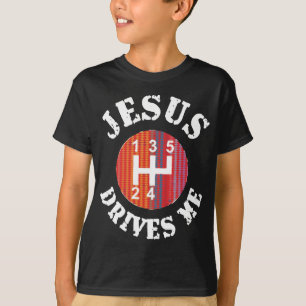 Jesus Drives Me Christian kids' t-shirt