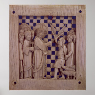 Jesus driving out the unclean spirit, relief poster