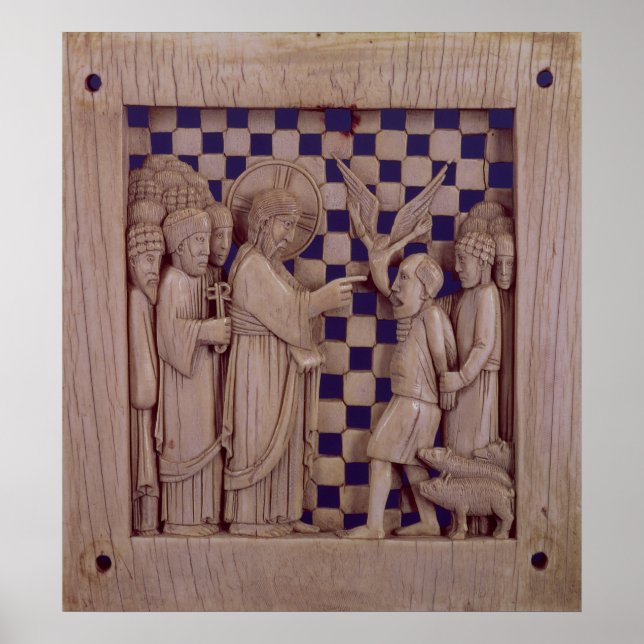 Jesus driving out the unclean spirit, relief poster (Front)