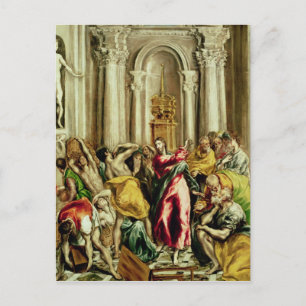 Jesus Driving the Merchants from the Temple Postcard