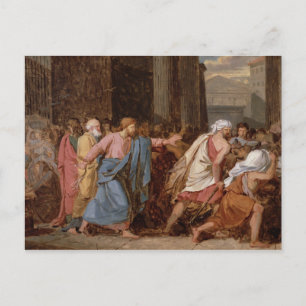 Jesus Driving the Merchants from the Temple Postcard