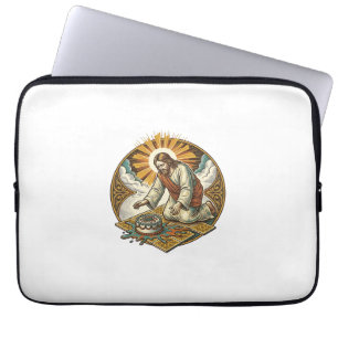 Jesus Dropped Birthday Cake Face Down Kitchen Floo Laptop Sleeve
