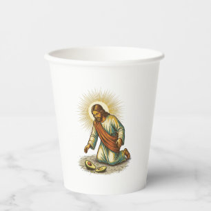 Jesus Dropped Fresh Sliced Avocado Floor Tragic Fo Paper Cups