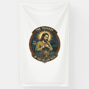 Jesus Dropped Late Night Taco Street Food Drunk Hu Banner