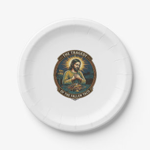 Jesus Dropped Late Night Taco Street Food Drunk Hu Paper Plate