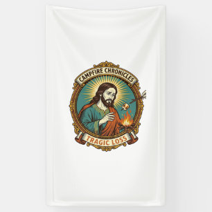 Jesus Dropped Marshmallow Campfire Party Fail Humo Banner