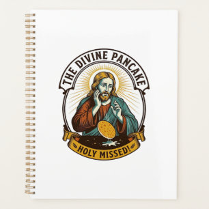 Jesus Dropped Perfect Pancake Flipping Missed Pan Planner