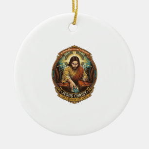 Jesus Dropped Phone Between Car Seats Black Hole H Ceramic Ornament