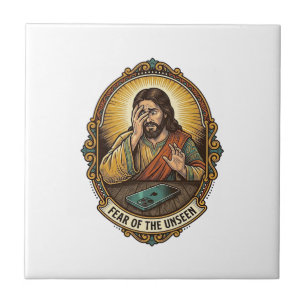 Jesus Dropped Phone Screen Down Dance Floor Club H Ceramic Tile
