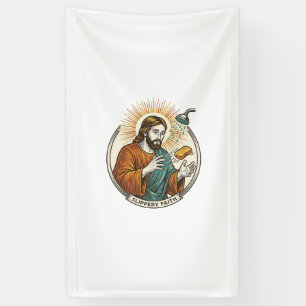 Jesus Dropped Slippery Soap Shower Tub Clumsy Humo Banner