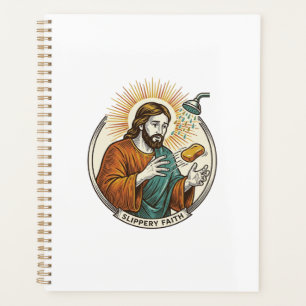 Jesus Dropped Slippery Soap Shower Tub Clumsy Humo Planner