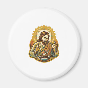 Jesus Dropped Sushi In Soy Sauce Splatter Food Hum Magnet
