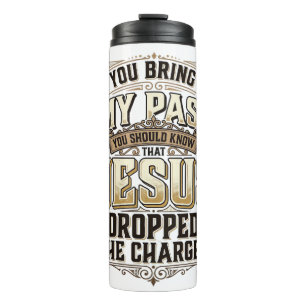 Jesus Dropped The Charges Vintage Christian Shirt Thermal Tumbler