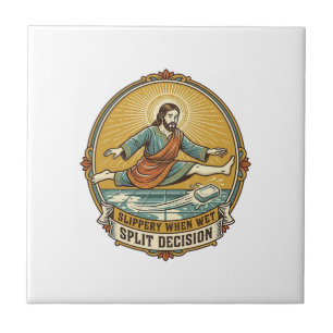 Jesus Dropped Wet Soap Sliding Bathroom Floor Clum Ceramic Tile