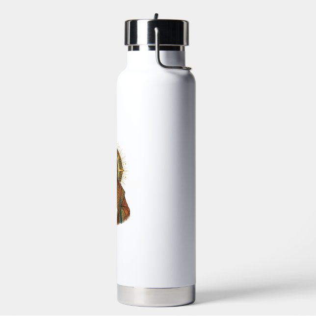 Jesus Dropped Wireless Earbud Under Desk Tech Clum Water Bottle (Left)