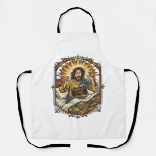 Jesus Drunk Online Shopping Receipt Morning After  Apron