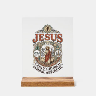 Jesus Early Church Symbol Aesthetic Jesus Early Ch Acrylic Sign