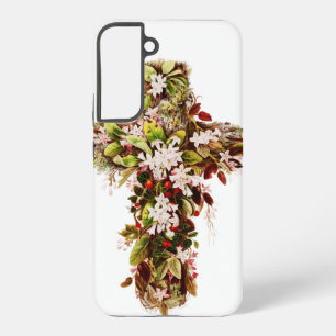 Jesus Easter Sunday Flowering cross  Samsung Galaxy Case