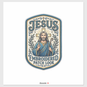 Jesus Embroidered Patch Look Jesus Embroidered Pat