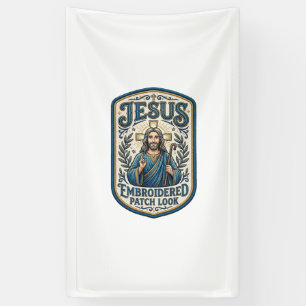 Jesus Embroidered Patch Look Jesus Embroidered Pat Banner