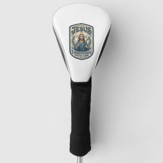 Jesus Embroidered Patch Look Jesus Embroidered Pat Golf Head Cover