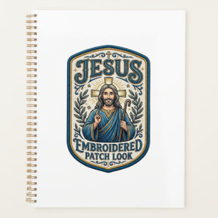 Jesus Embroidered Patch Look Jesus Embroidered Pat Planner