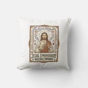 Jesus Embroidery Needlework Jesus Embroidery Needl Cushion