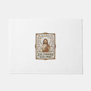 Jesus Embroidery Needlework Jesus Embroidery Needl Doormat