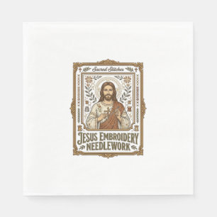 Jesus Embroidery Needlework Jesus Embroidery Needl Napkin