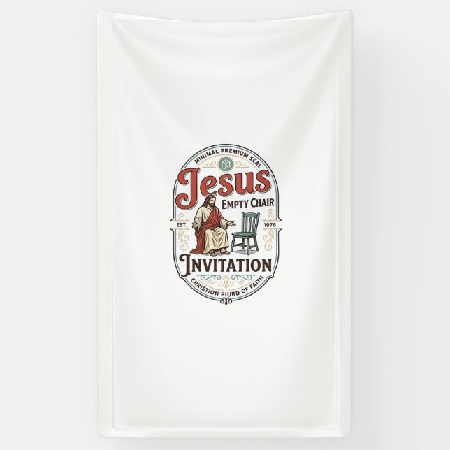 Jesus Empty Chair Invitation Jesus Empty Chair Inv Banner (Vertical)
