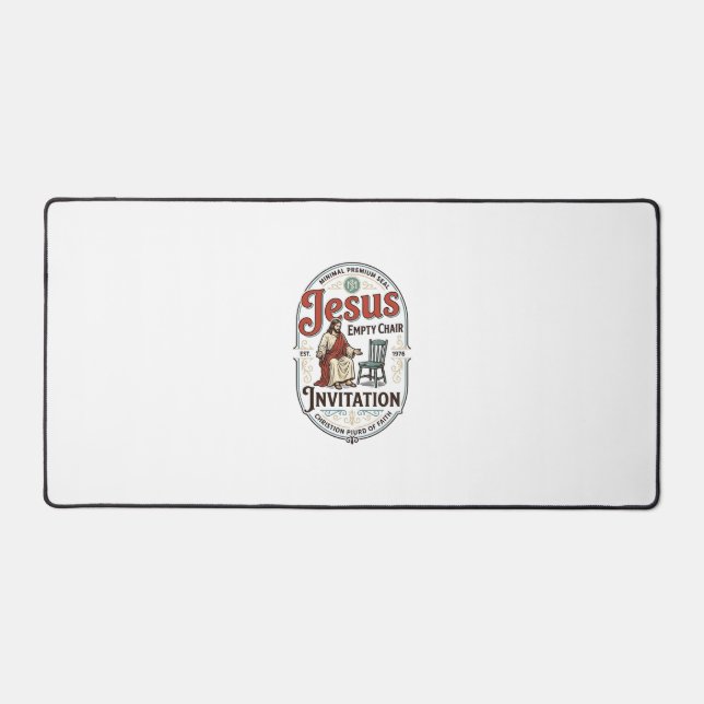 Jesus Empty Chair Invitation Jesus Empty Chair Inv Desk Mat (Front)