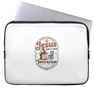 Jesus Empty Chair Invitation Jesus Empty Chair Inv Laptop Sleeve