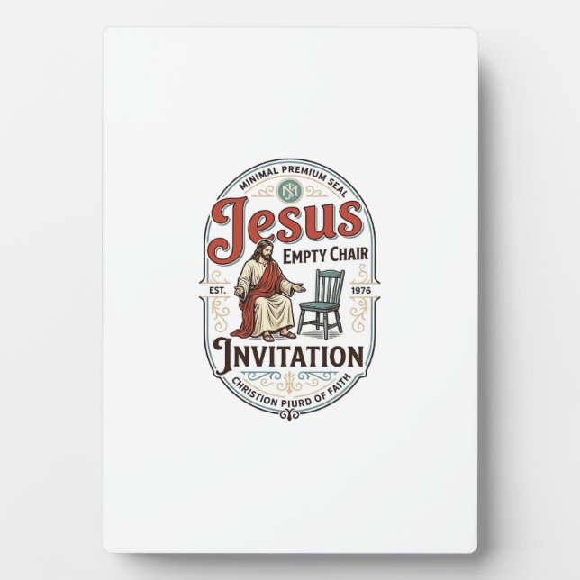 Jesus Empty Chair Invitation Jesus Empty Chair Inv Plaque (Front)