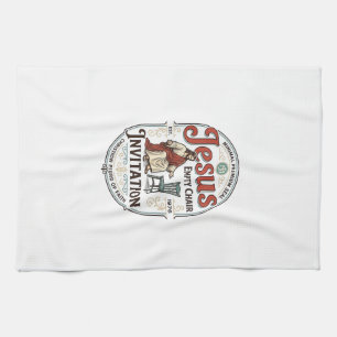 Jesus Empty Chair Invitation Jesus Empty Chair Inv Tea Towel