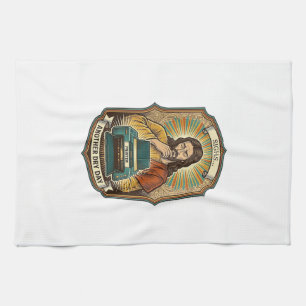 Jesus Empty Printer Paper Tray Office Work Annoyan Tea Towel