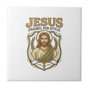 Jesus Enamel Pin Style Jesus Enamel Pin Christian Ceramic Tile