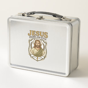 Jesus Enamel Pin Style Jesus Enamel Pin Christian Metal Lunch Box