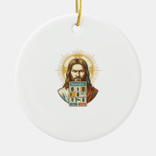 Jesus Endless Captcha Verification Traffic Lights Ceramic Ornament