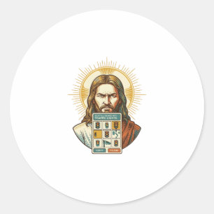 Jesus Endless Captcha Verification Traffic Lights  Classic Round Sticker