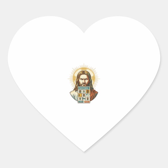 Jesus Endless Captcha Verification Traffic Lights  Heart Sticker (Front)