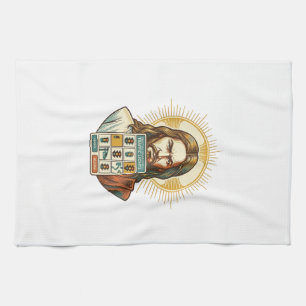Jesus Endless Captcha Verification Traffic Lights Tea Towel