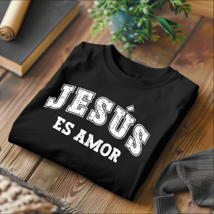 Jesús Es Amor Distressed Christian Spanish T-Shirt