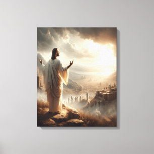 Jesus Eternal Light Shines Heaven's Gate Canvas Print