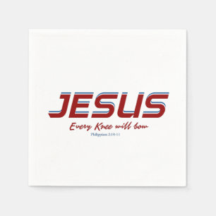 Jesus Every Knee will bow Philippians 2:10-11 Napkin