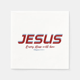 Jesus Every Knee will bow Philippians 2:10-11 Napkin