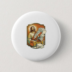 Jesus Excel Sheet Printing 50 Blank Pages Office H 6 Cm Round Badge